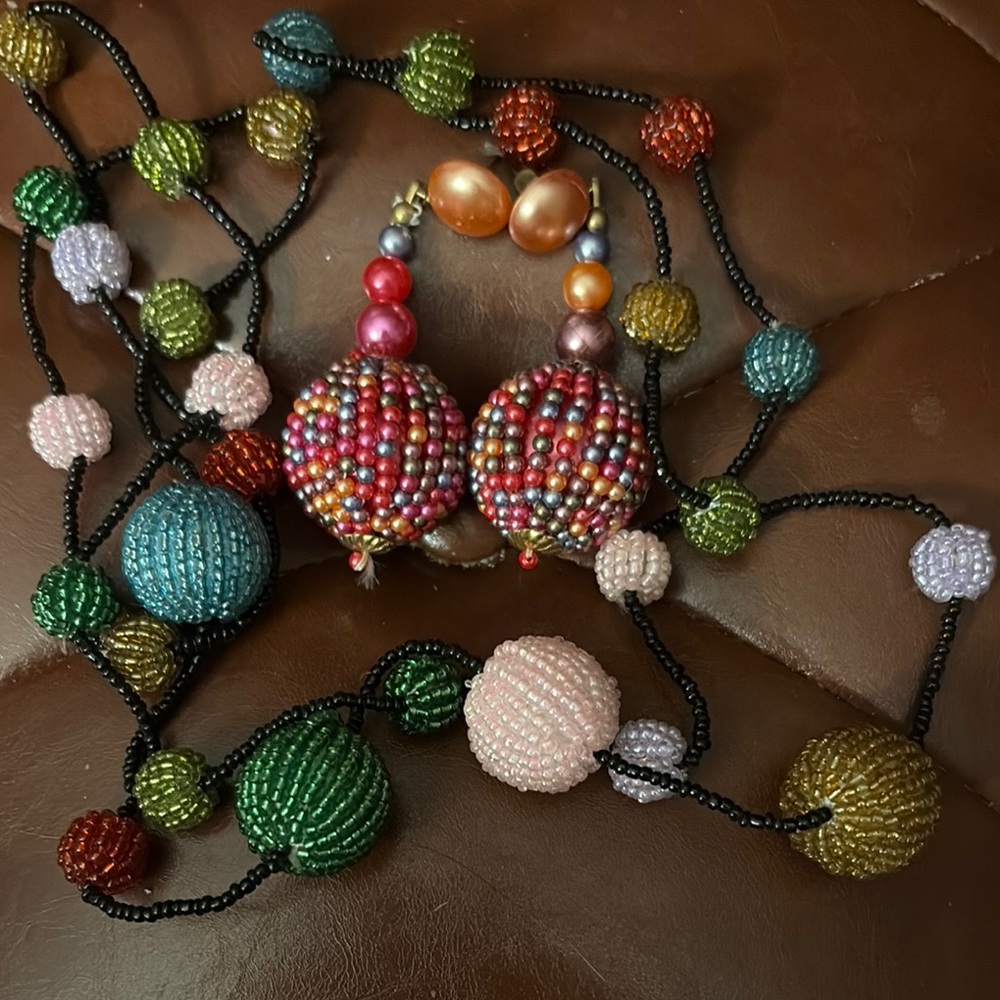1960’s Hippie Boho Earrings and Necklace
